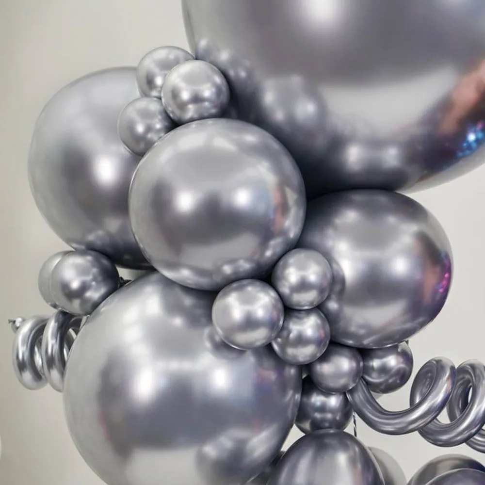 Baloane Latex 48cm Shiny Argintiu GB150.89