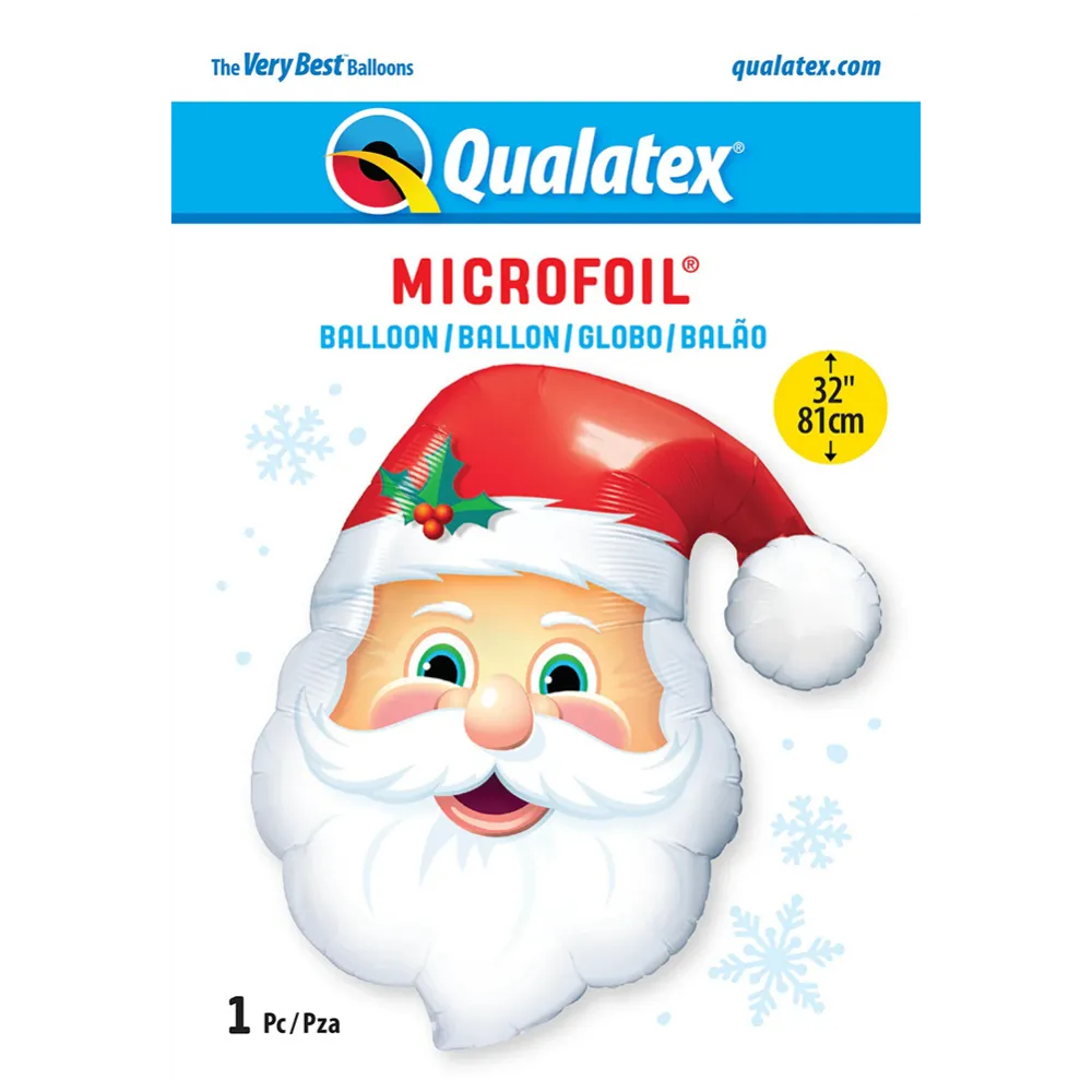 Balon Folie Figurina Cap Mos Craciun 81cm 20566 QUALATEX
