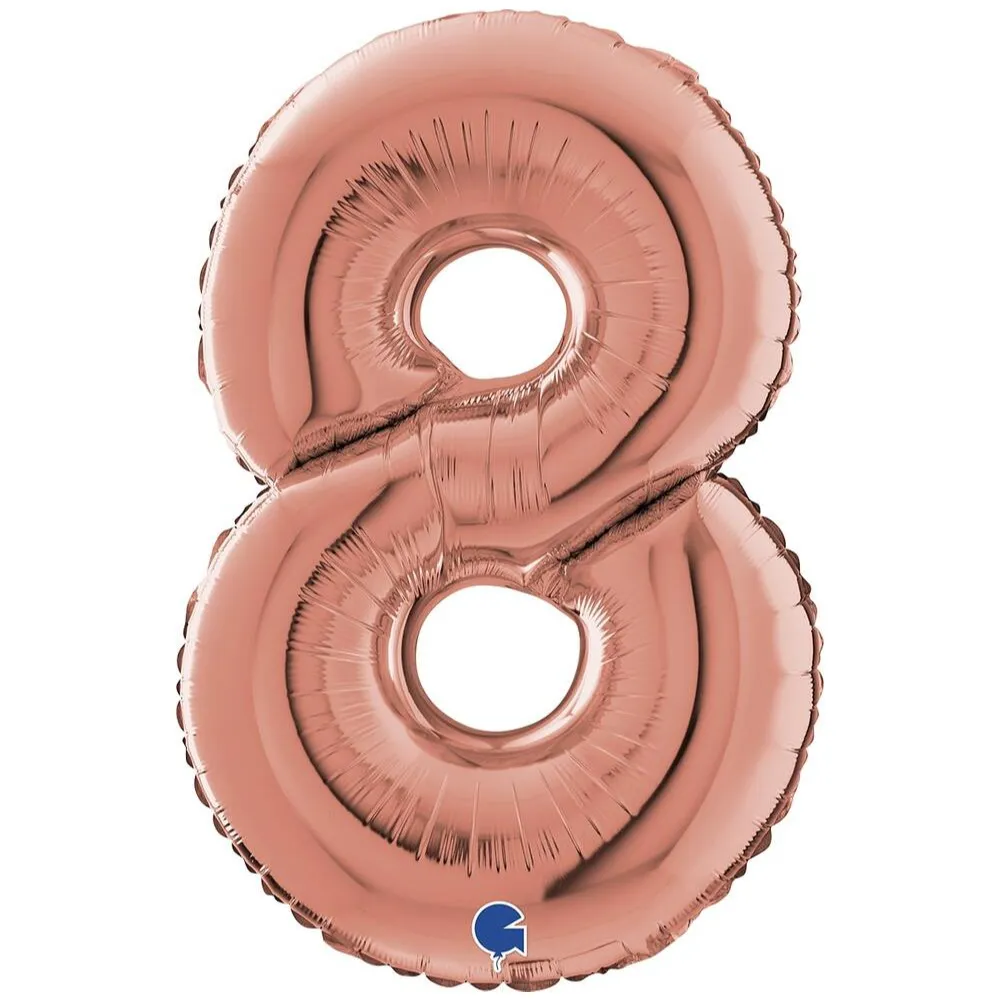 Balon Folie CIFRA 8 Rose Gold 66 cm Grabo
