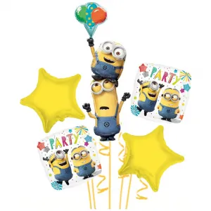 Buchet 5 baloane folie Tematica Minions 2022186