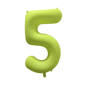 Balon Folie Cifra 5 Galben Neon 86cm R-10040-PKG