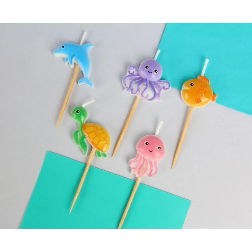 Set 5 Lumanari Animalute Marine 7cm