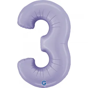 Balon Folie Cifra 3 Lila 102cm