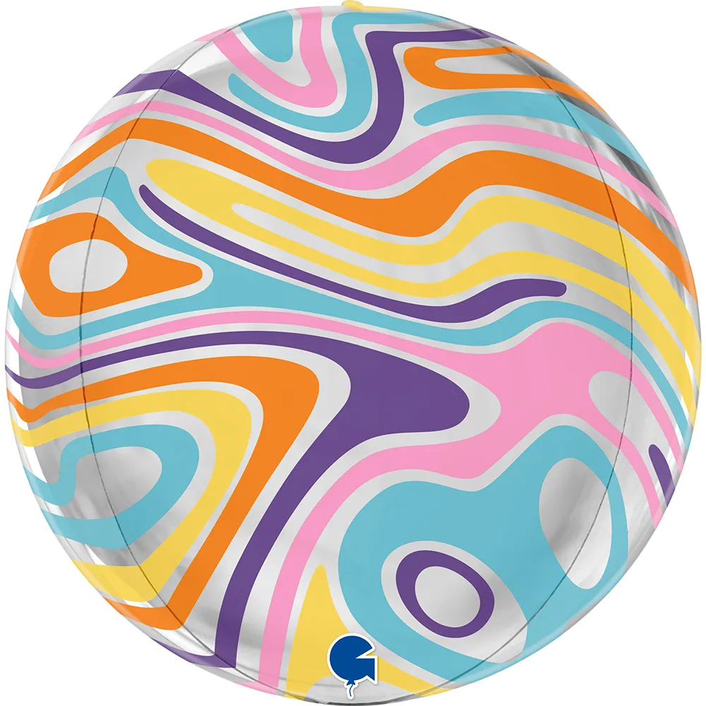 Balon Folie Sfera 4D Groovy Marble 38cm