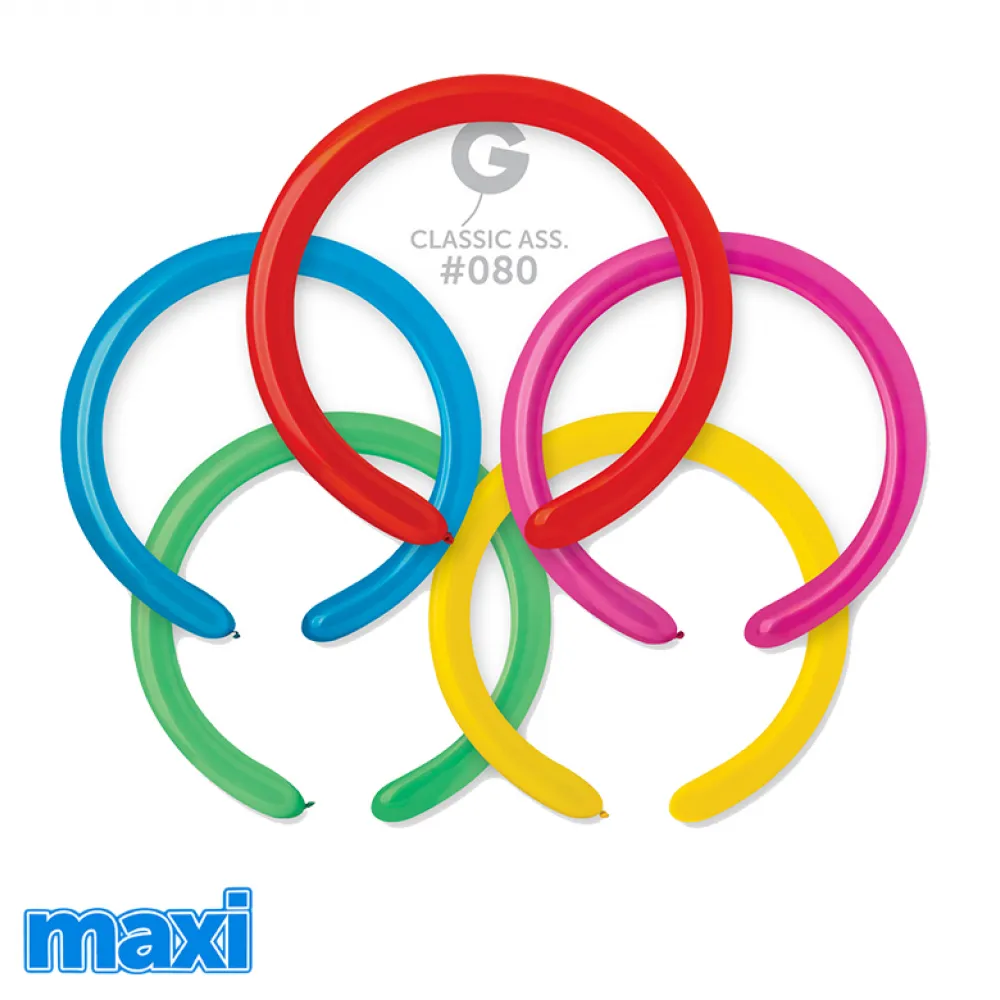 SET 500 Baloane Latex Modelaj 5/152cm Standard Multicolor MAXI D4.Q260.80