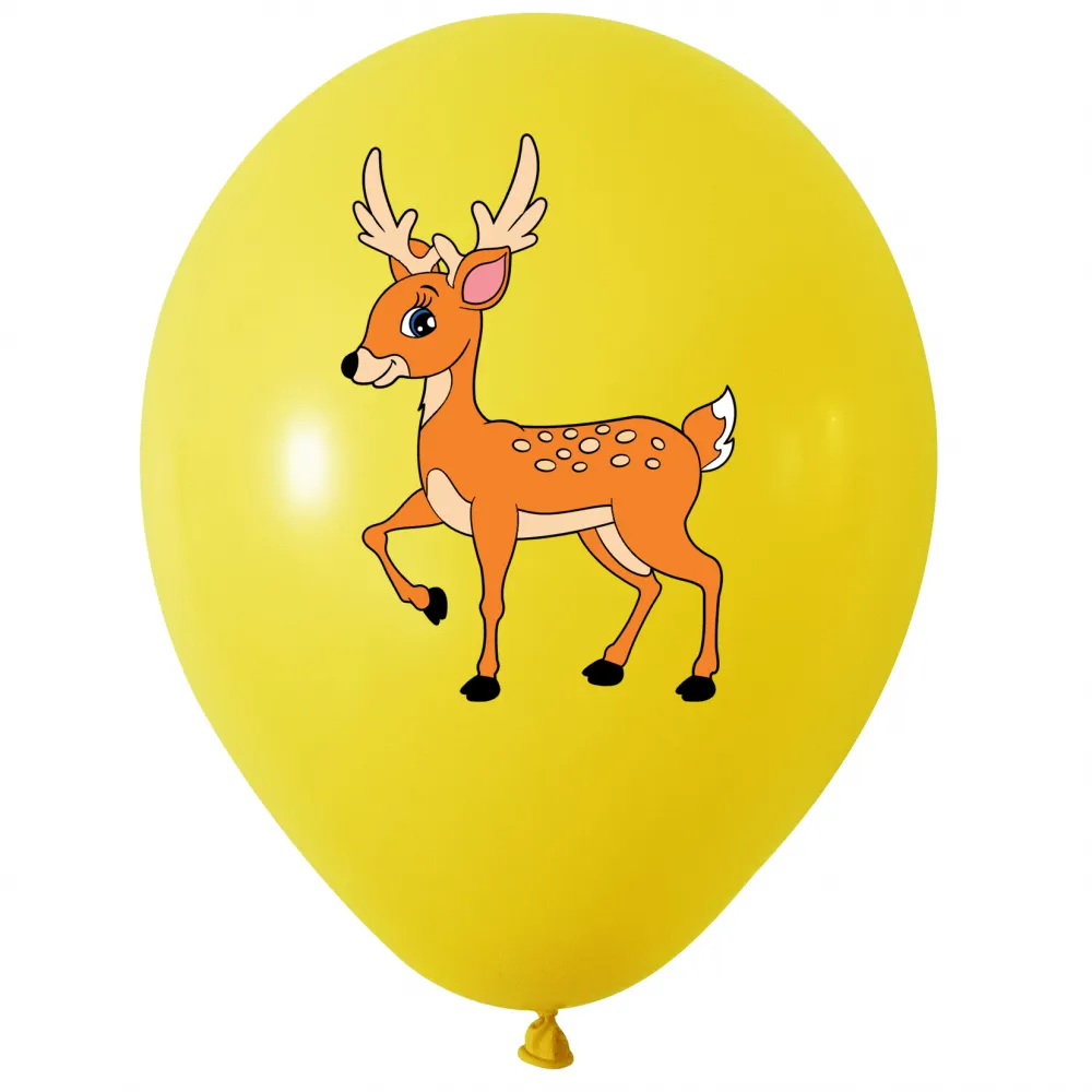Set 12 Baloane Latex 30 cm Asortate Print Animale de Padure