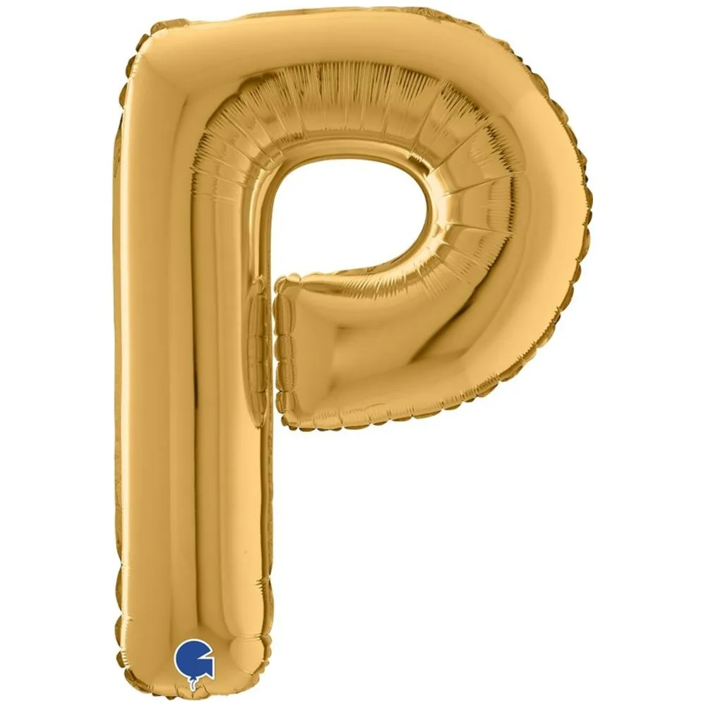 Balon Folie LITERA P Auriu 66 cm Grabo