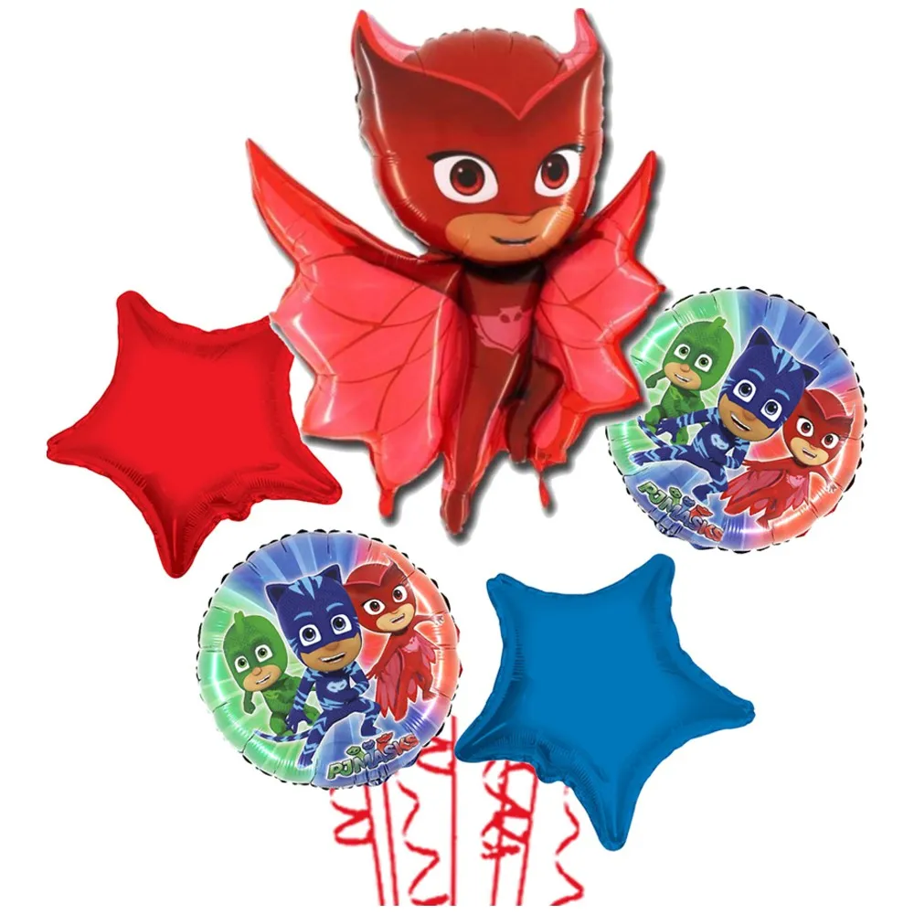 Buchet 5 baloane folie Tematica PJ Mask - Bufnita 2022179