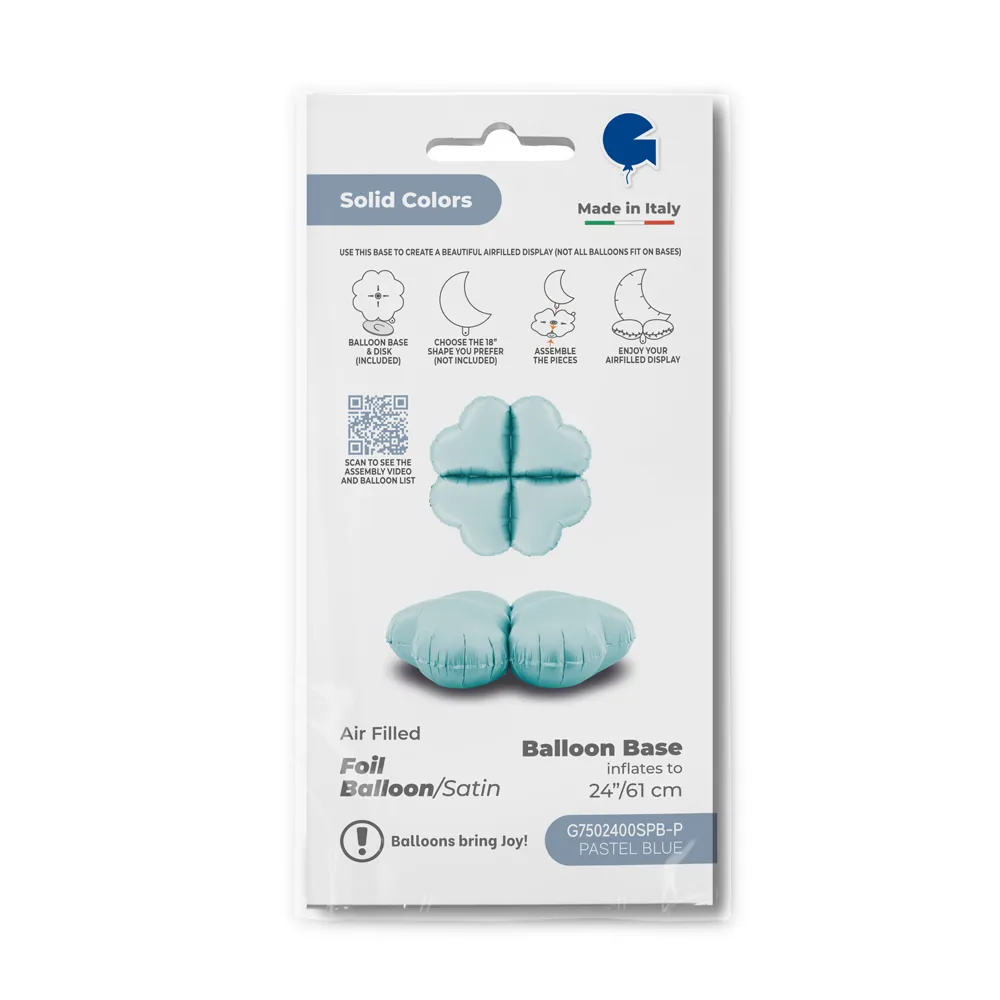 Balon Folie Baza mare pentru baloane Inimi Bleu 61 cm Grabo