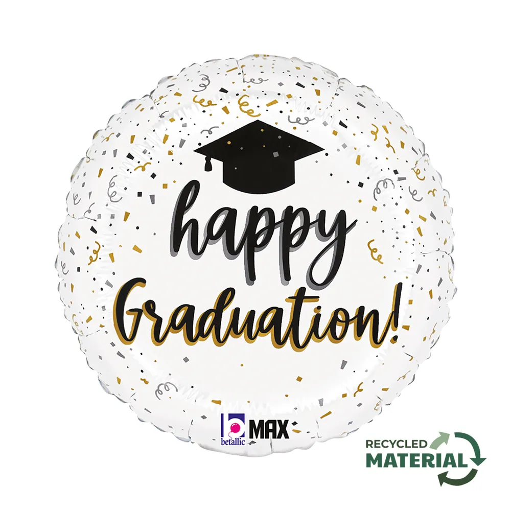 Balon Folie Happy Graduation Confetti 46cm