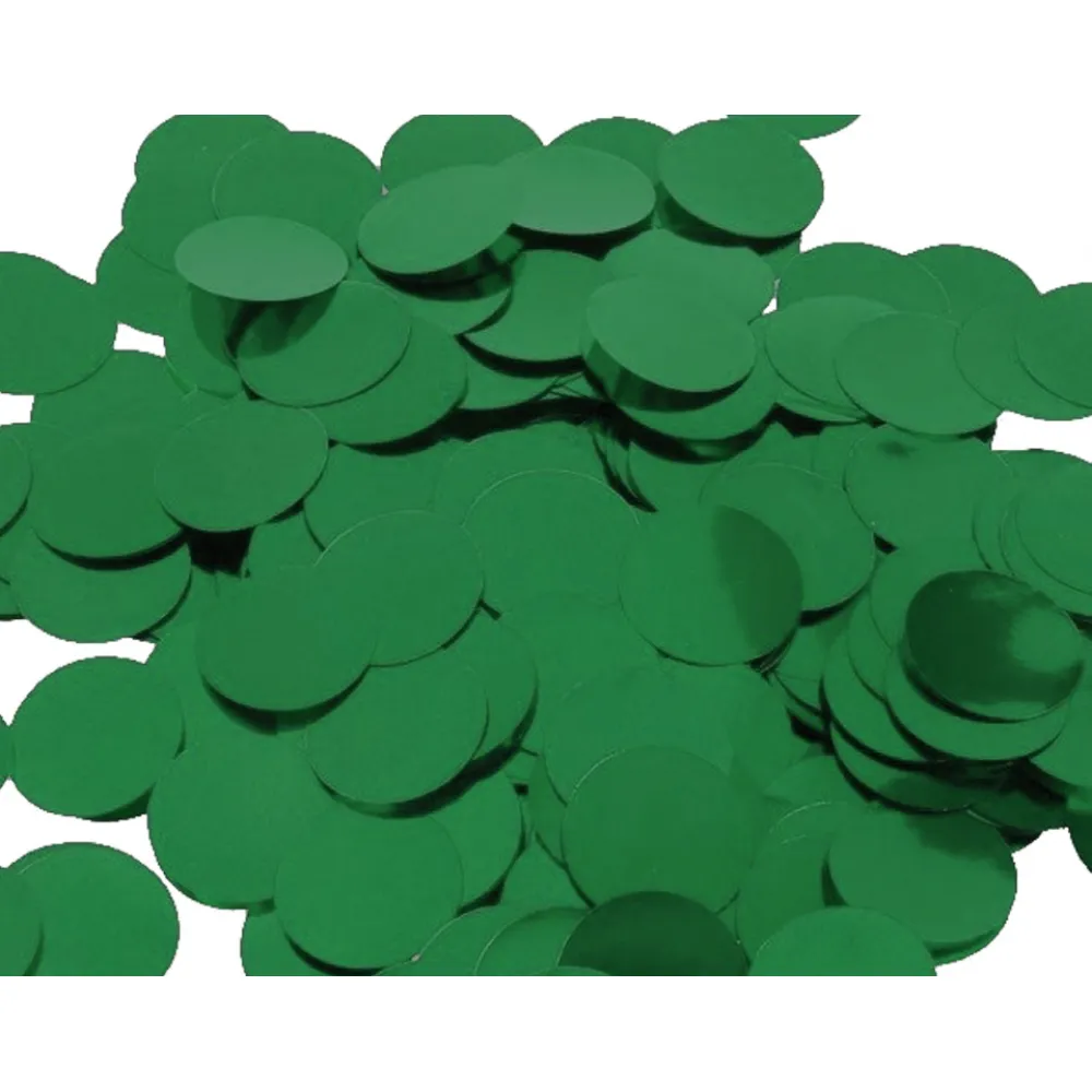 Confetti Metalic VERDE 1.5cm Rotund 100g