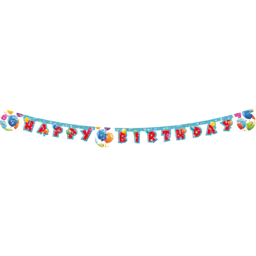 Banner Petrecere Happy Birthday Baloane Colorate