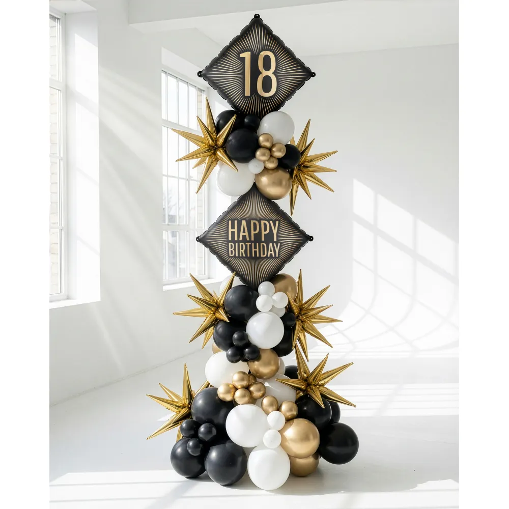 Balon Folie Romb 18 ANI Auriu 46cm