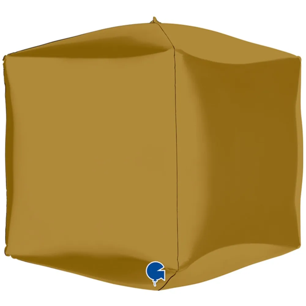 Balon Folie CUB 4D Auriu Satin 38cm Grabo