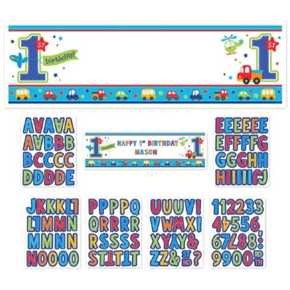 Banner Folie Gigant Prima Aniversare Boy 165 x 50.8 cm AMS 120114