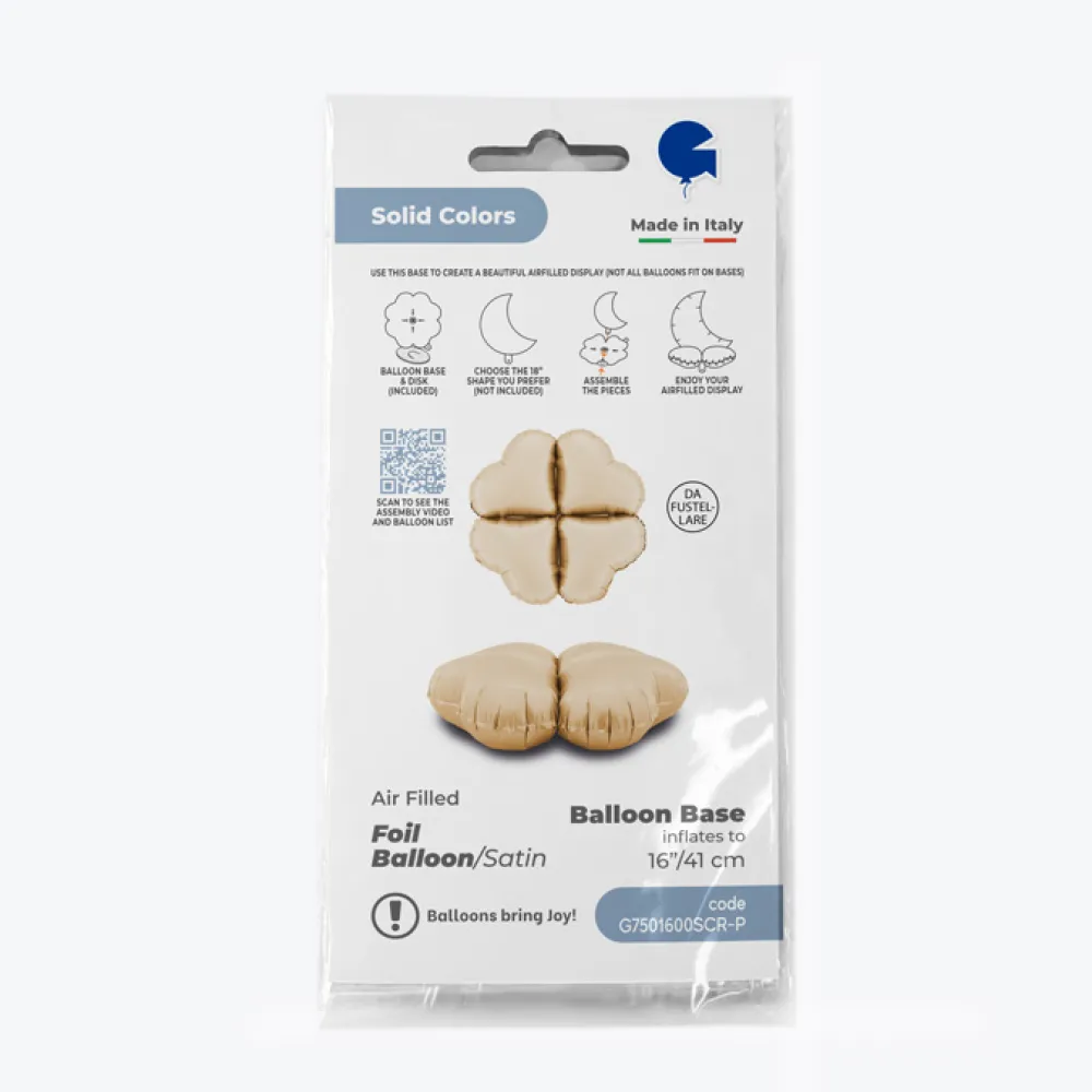 Balon Folie Baza pentru baloane Inimi Satin Cream 41 cm Grabo