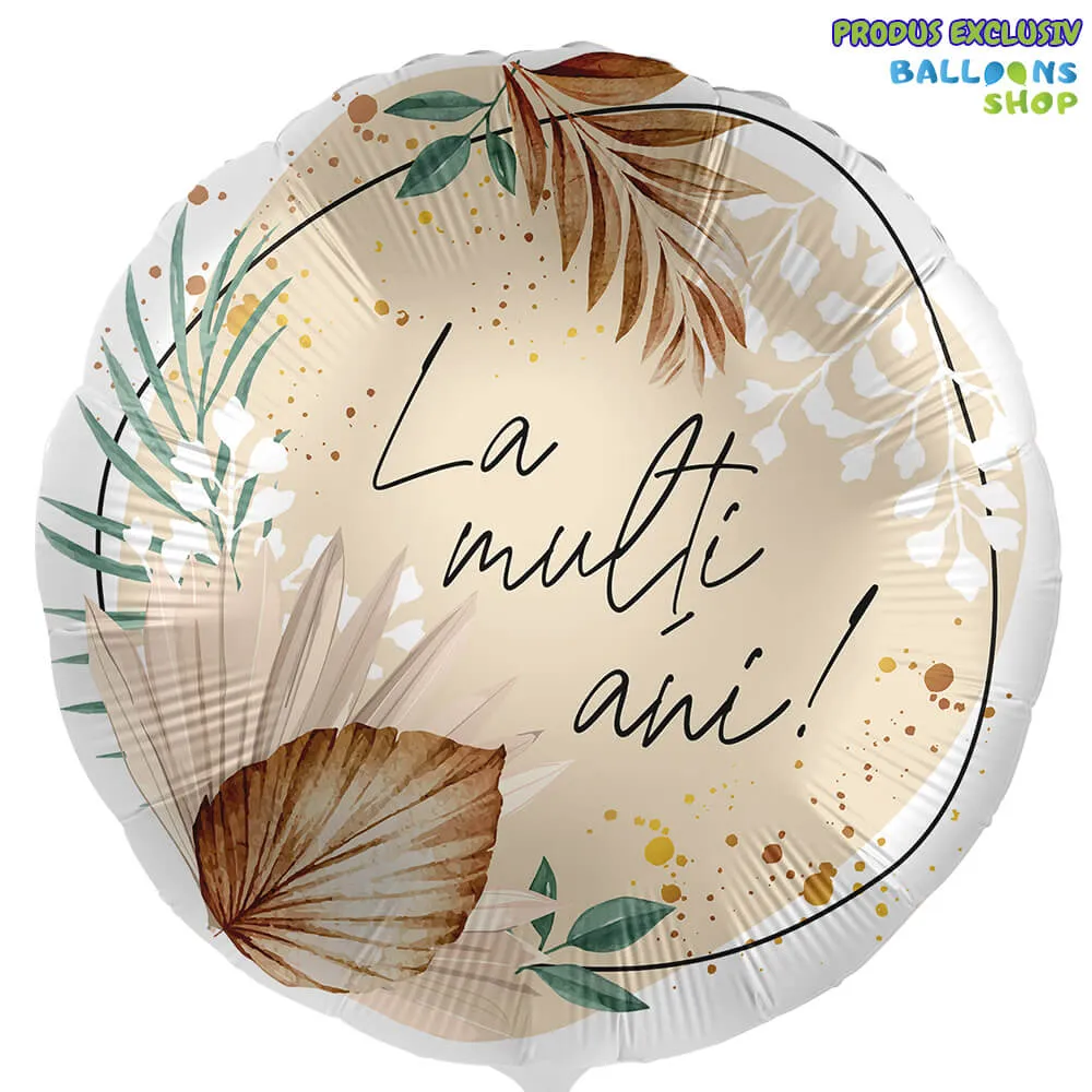 Balon Folie La multi ani Boho 43cm