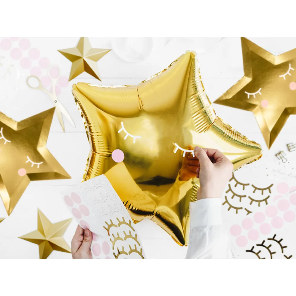 Stickere decorative pentru baloane Gene Albe/Aurii PDC1036