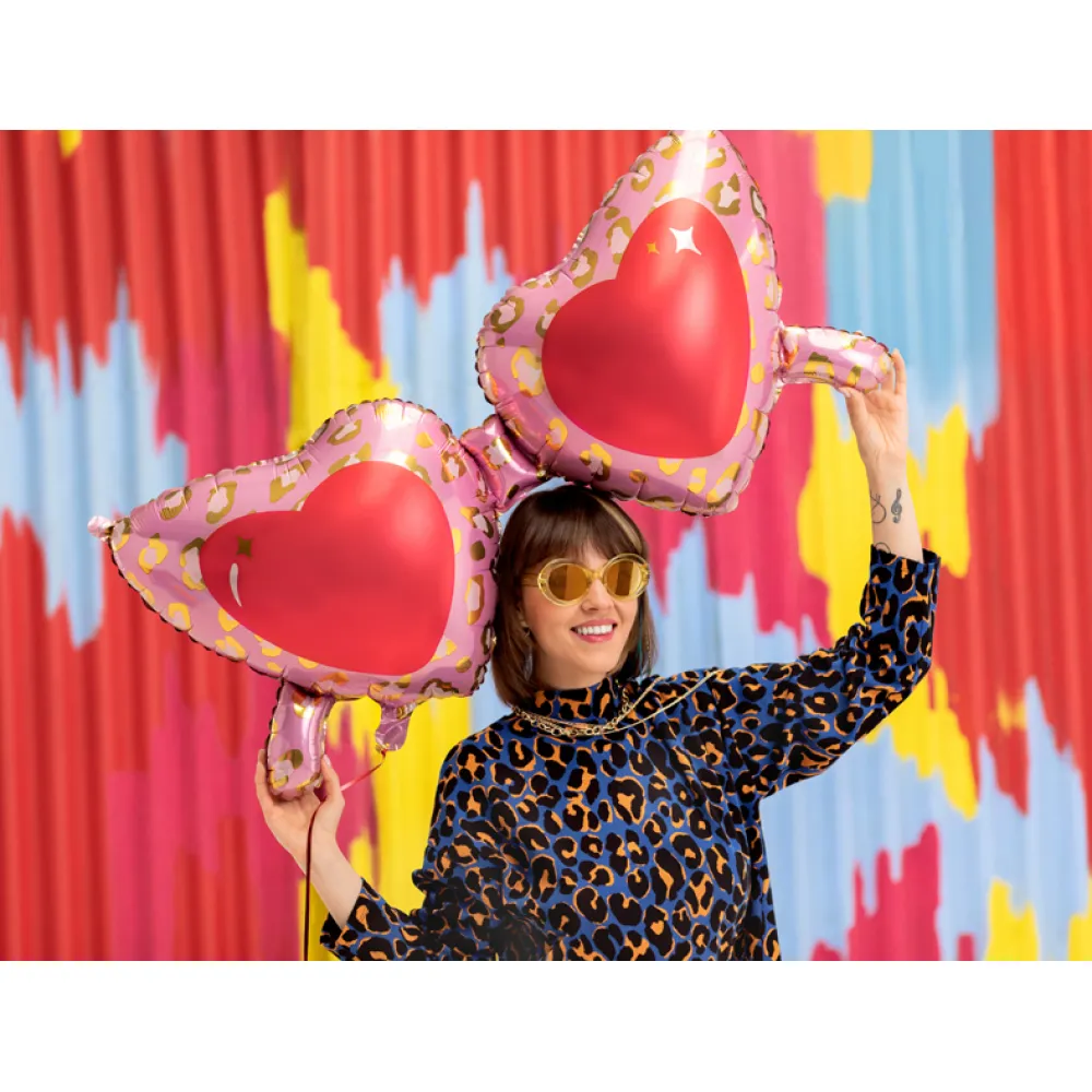 Balon Folie Figurina Ochelari de soare cu inimioare 115.5x52cm Party Deco