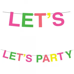 Banner Hartie Let's Party Fluorescent 160cm 96726