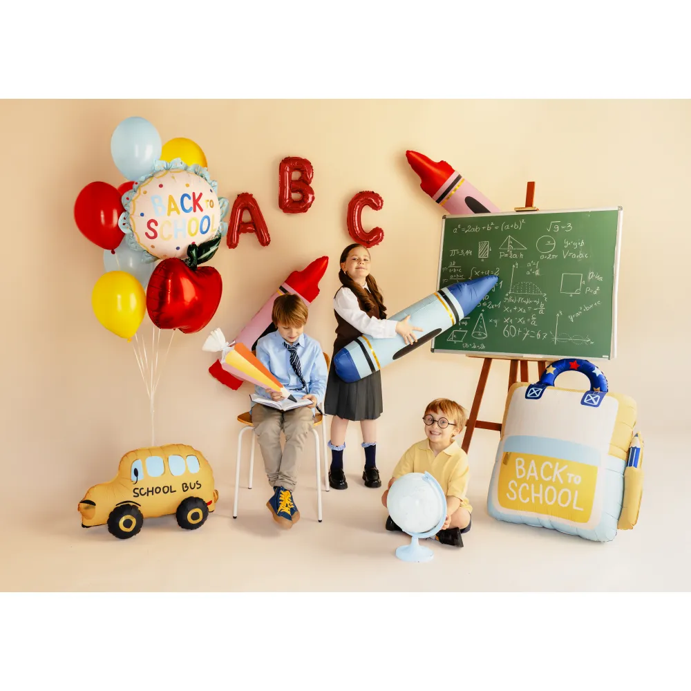 Balon Folie Back To School Crem 52cm
