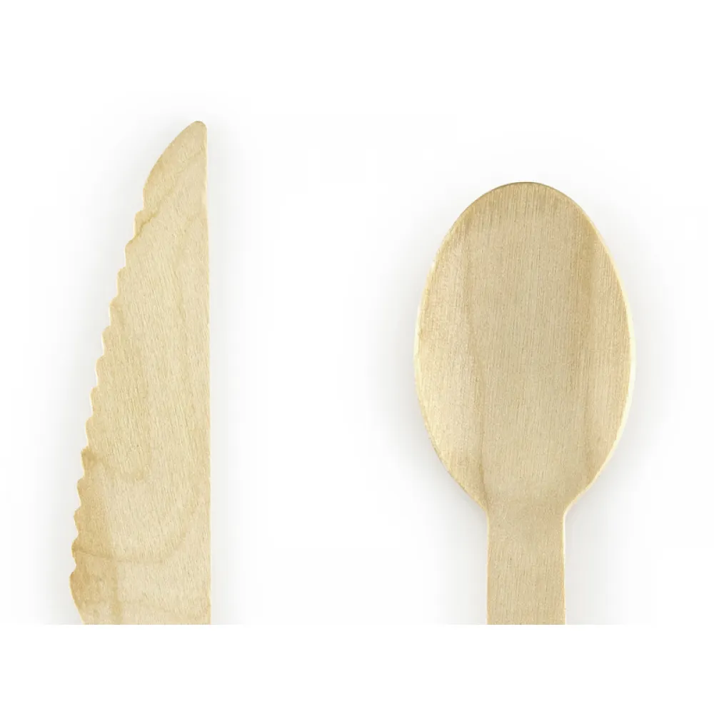 Set 18 Tacamuri lemn multicolor 16 cm SDR8