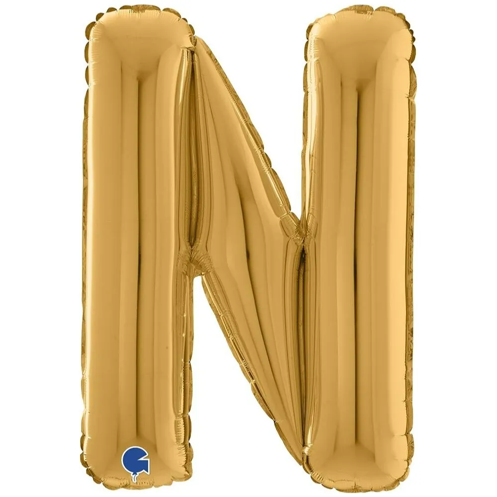 Balon Folie LITERA N Auriu 66 cm Grabo