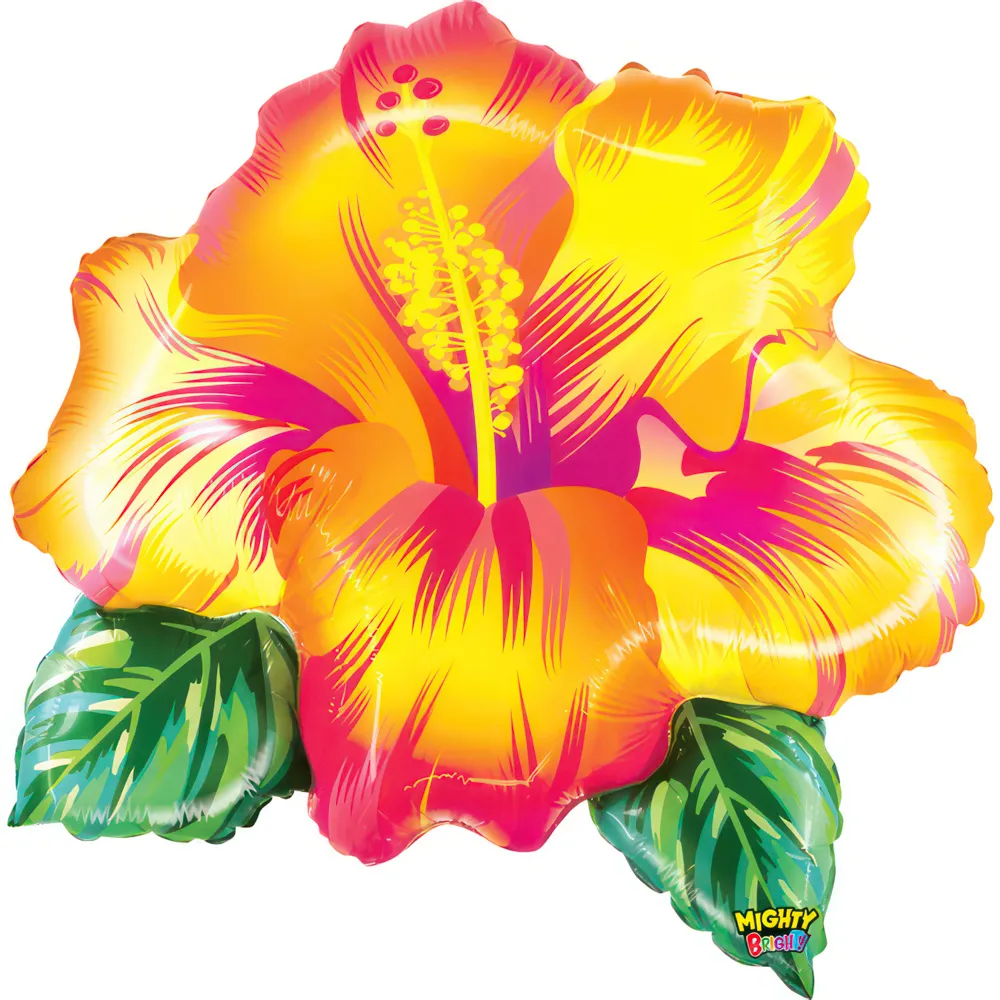 Balon Folie Figurina Hibiscus Tropical Galben 66cm