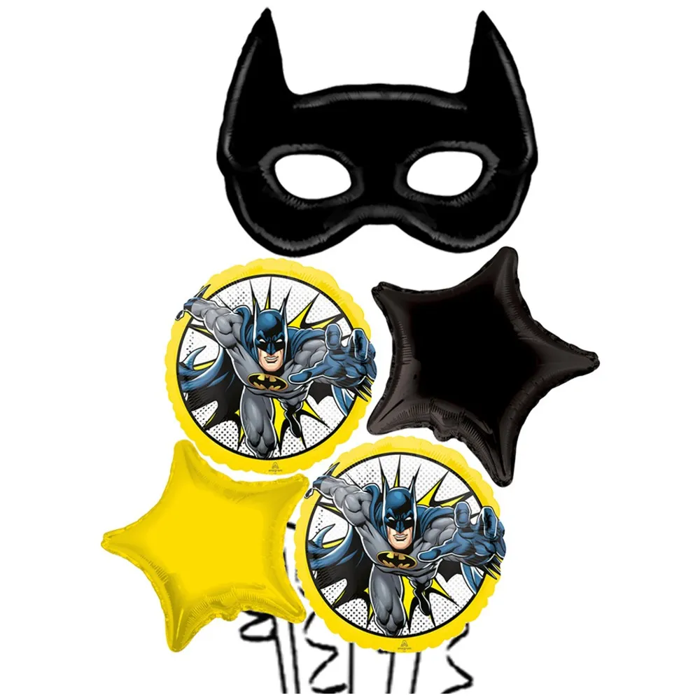 Buchet 5 baloane folie Tematica Batman - Figurina Masca 2022164
