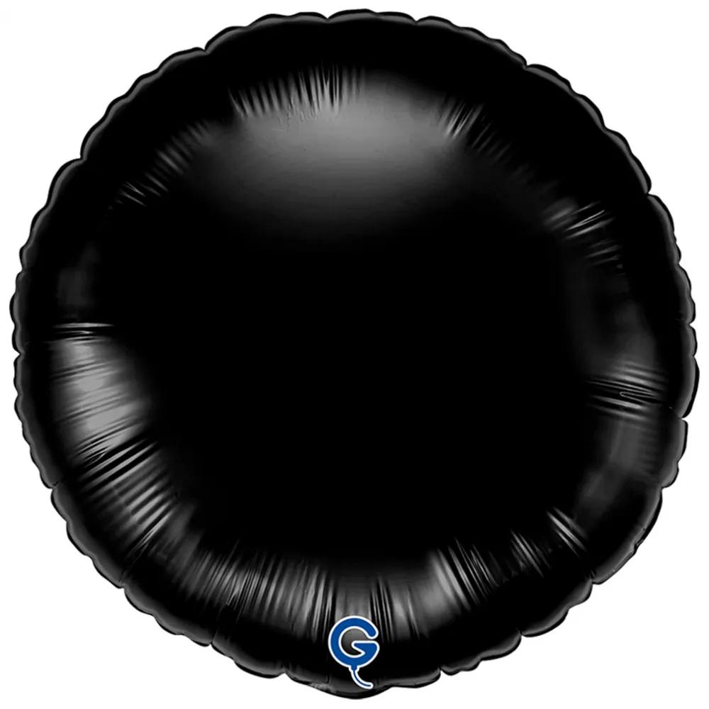 Balon Folie Rotund Negru 46 cm Grabo