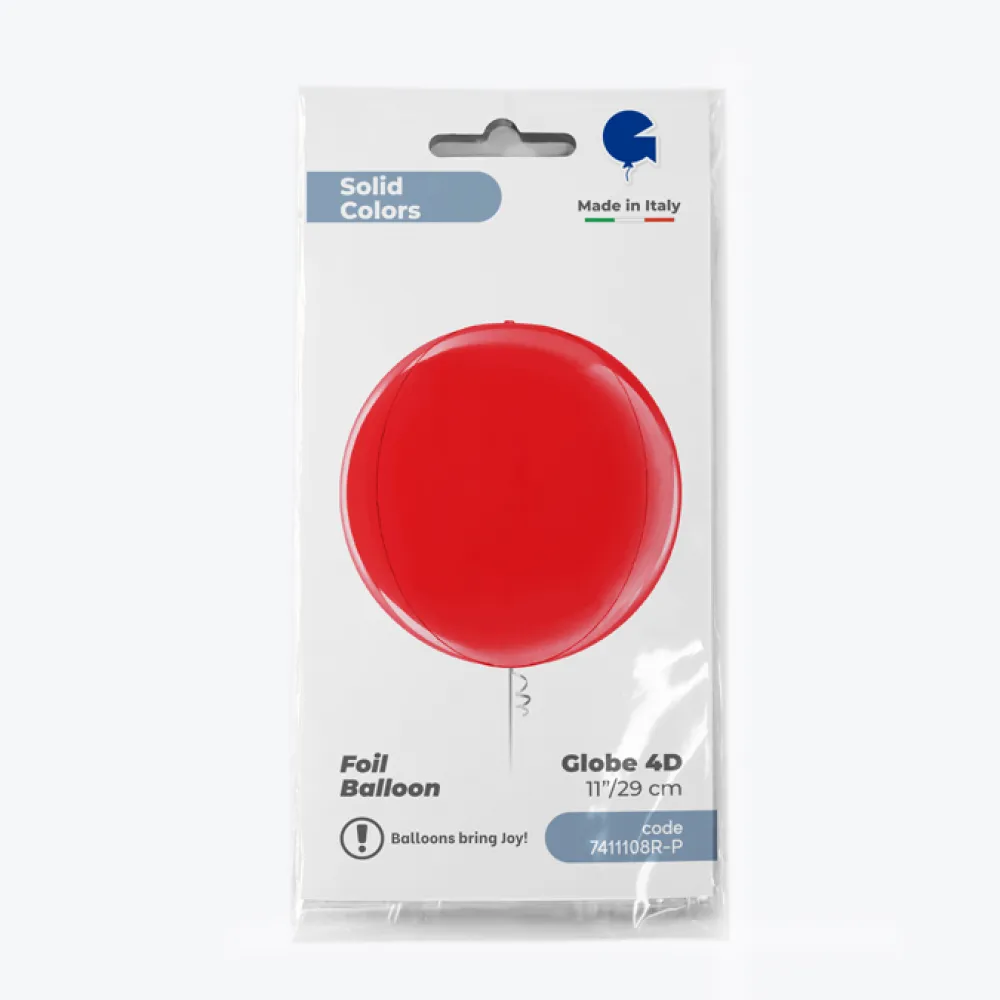 Balon Folie Sfera 4D Rosu 29 cm Grabo