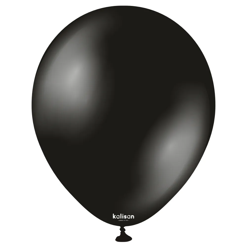 SET 50 Baloane Latex 28cm Onyx Black Metalic 7011