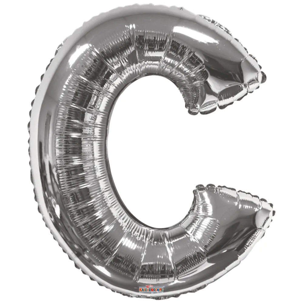 Balon folie litera C argintiu 15232-34