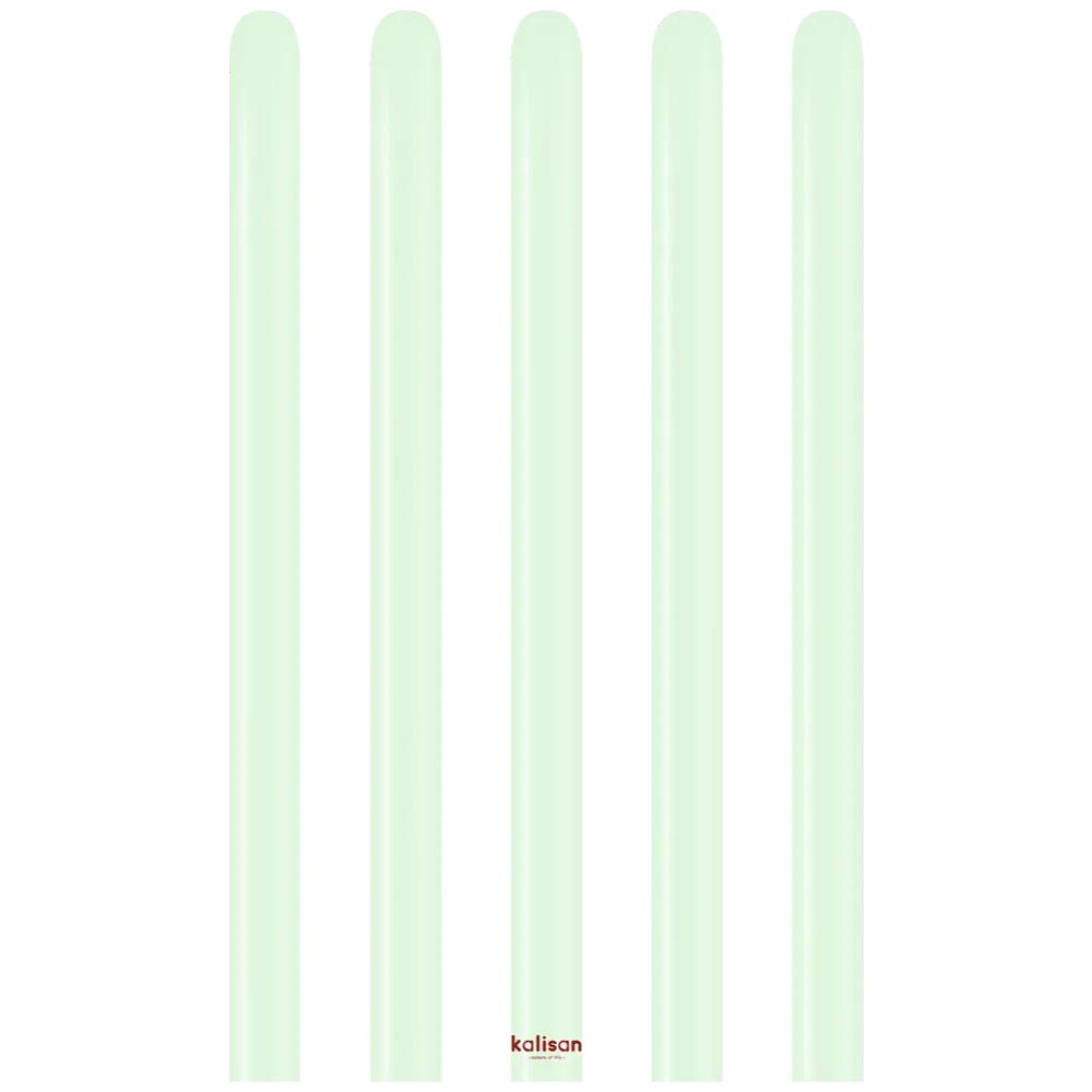 SET 50 Baloane modelaj Macaron Pale Green Nozzle Up 152 x 2.5 cm 160M 3009