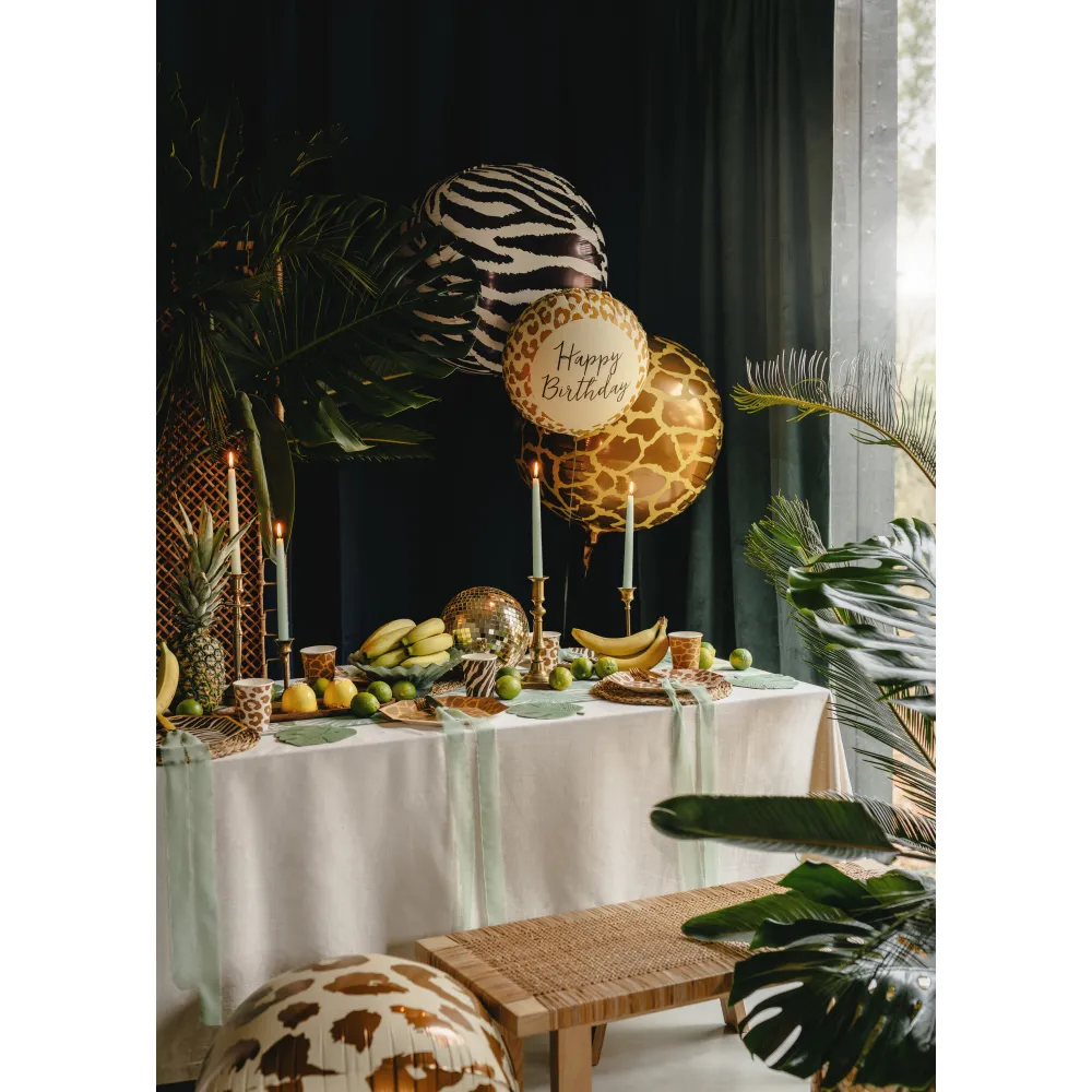 Balon Folie Happy Birthday Print Leopard 35cm