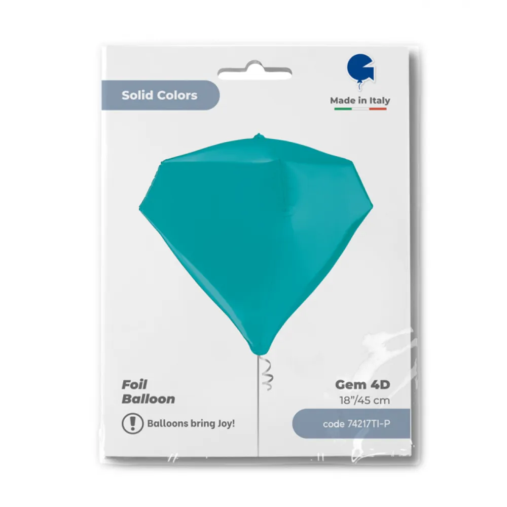 Balon Folie Diamant 4D Tiffany 46 cm Grabo
