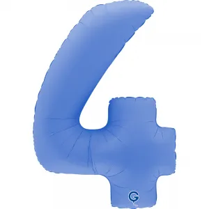 Balon Folie Cifra 4 Mat Lotus Blue 102cm