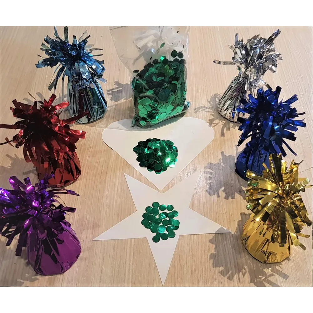 Confetti Metalic VERDE 1.5cm Rotund 100g