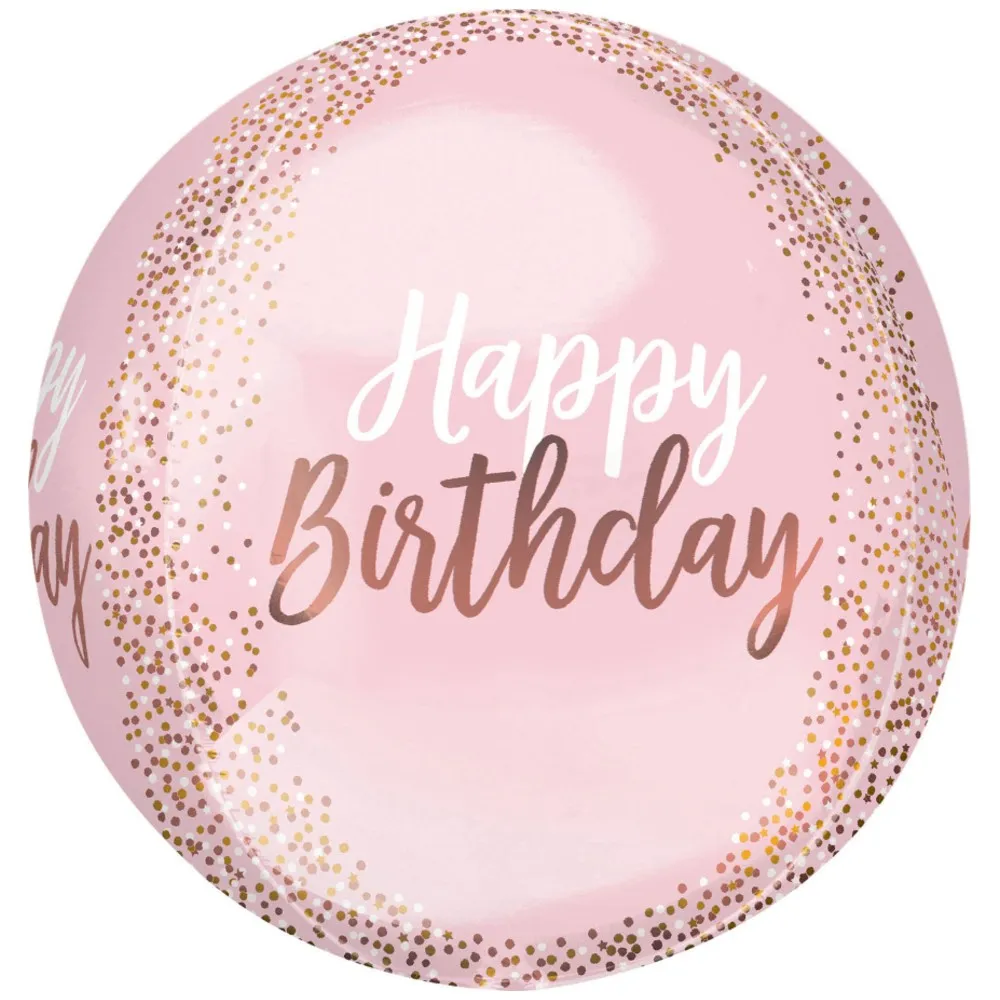 ORBZ Rose-Gold Blush Happy B-day 38cm ANAGRAM 4110301