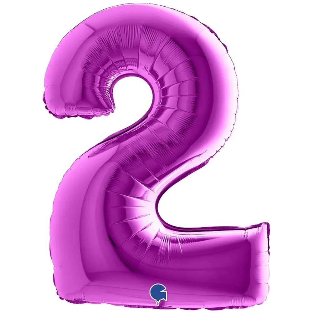 Balon Folie JUMBO CIFRA 2 MOV 102 cm Grabo