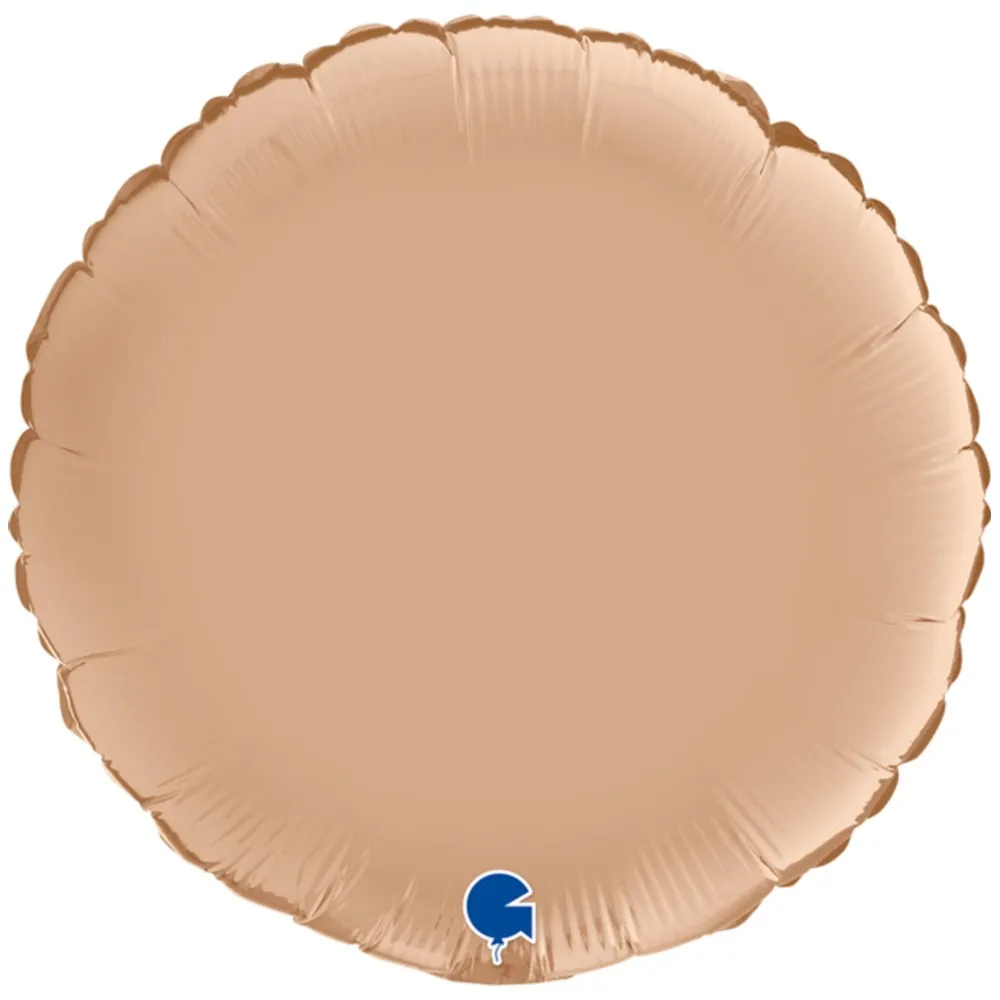 Balon Folie Rotund Satin Nude 46 cm Grabo