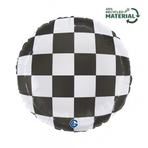 Balon Folie Rotund Checkerboard 46cm
