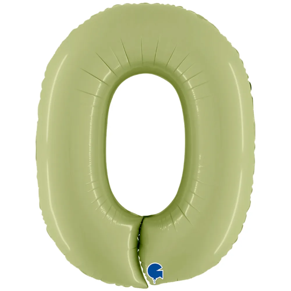 Balon Folie CIFRA 0 Olive 102 cm Grabo