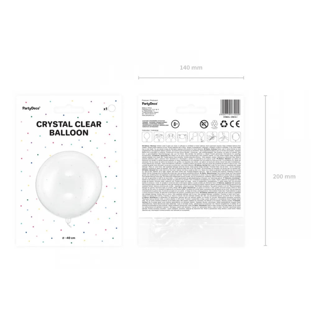 Balon ORBZ Transparent 40cm ORB16-1