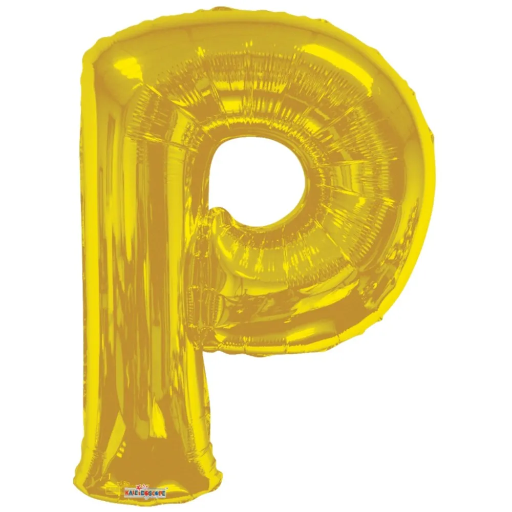 Balon folie litera P auriu 15275-34