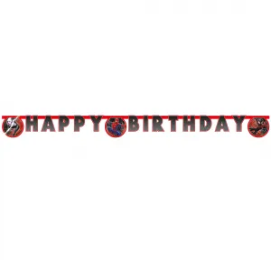 Banner Petrecere Happy Birthday Spiderman World of Web