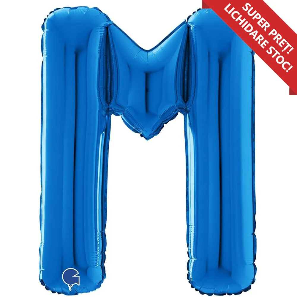 Balon Folie LITERA M Albastru 66 cm Grabo