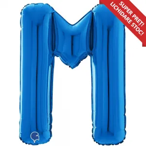 Balon Folie LITERA M Albastru 66 cm Grabo