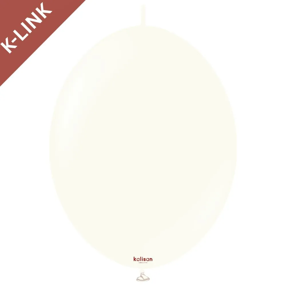 Baloane Latex 30cm K-Link White Retro 8018 31280182
