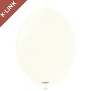 Baloane Latex 30cm K-Link White Retro 8018 31280182
